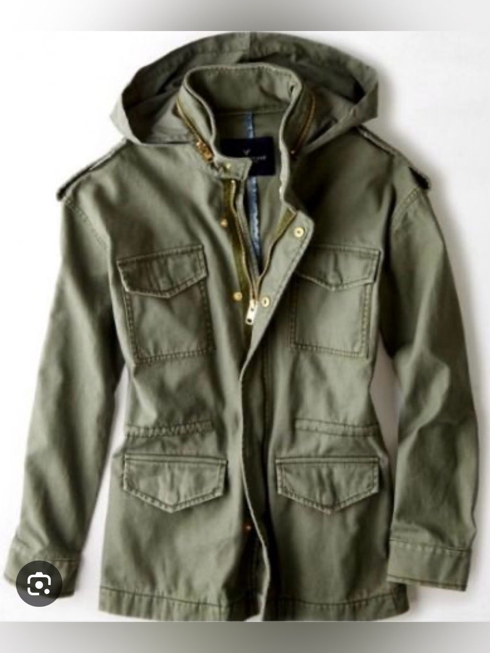 NWOT- American Eagle Outfitters, women’s green cotton field jacket, size S